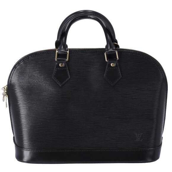 Louis Vuitton Alma Epi Dome Satchel Handbag M52142 Noir Black